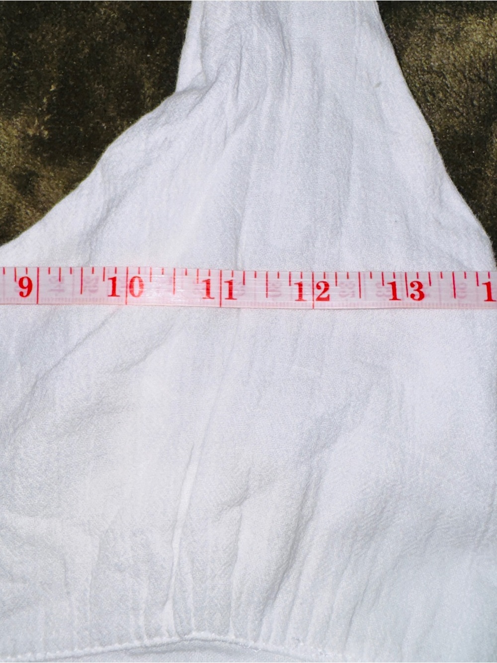blanc du nil White Layered Cotton Hippie Boho Coastal V-Neck Midi Strap Dress - Picture 6 of 8